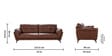 Dundee Half Leather 3 Seater Sofa in Tuscany Cedar colour