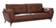 Dundee Half Leather 3 Seater Sofa in Tuscany Cedar colour