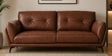 Dundee Half Leather 3 Seater Sofa in Tuscany Cedar colour