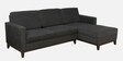 Dunford Fabric LHS Sectional Sofa (3 + Lounger) In Charcoal Grey Colour