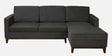 Dunford Fabric LHS Sectional Sofa (3 + Lounger) In Charcoal Grey Colour