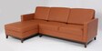 Dunford Leatherette RHS Sectional Sofa (3 + Lounger) in Tan Colour