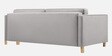 Dunsta Velvet 3 Seater Sofa In Grey Colour