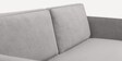 Dunsta Velvet 3 Seater Sofa In Grey Colour