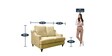 Duram 2 Seater Sofa In Beige Colour