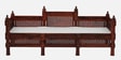 Durbar Sheesham Wood 3 Seater Sofa in Honey Oak Finish