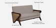 Durbuy Sheesham Wood 3+1+1 Seater Sofa In Provincial Teak Finish