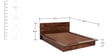 Duvall King Bed with Bedside Tables in Provincial Teak Finish