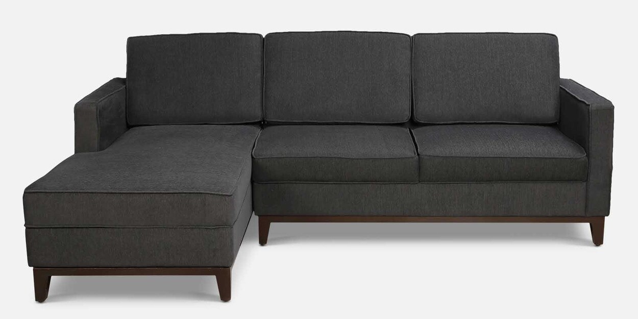 Buy Dunford Fabric RHS Sectional Sofa (3 + Lounger) in Charcoal Grey Colour Online Lawson RHS