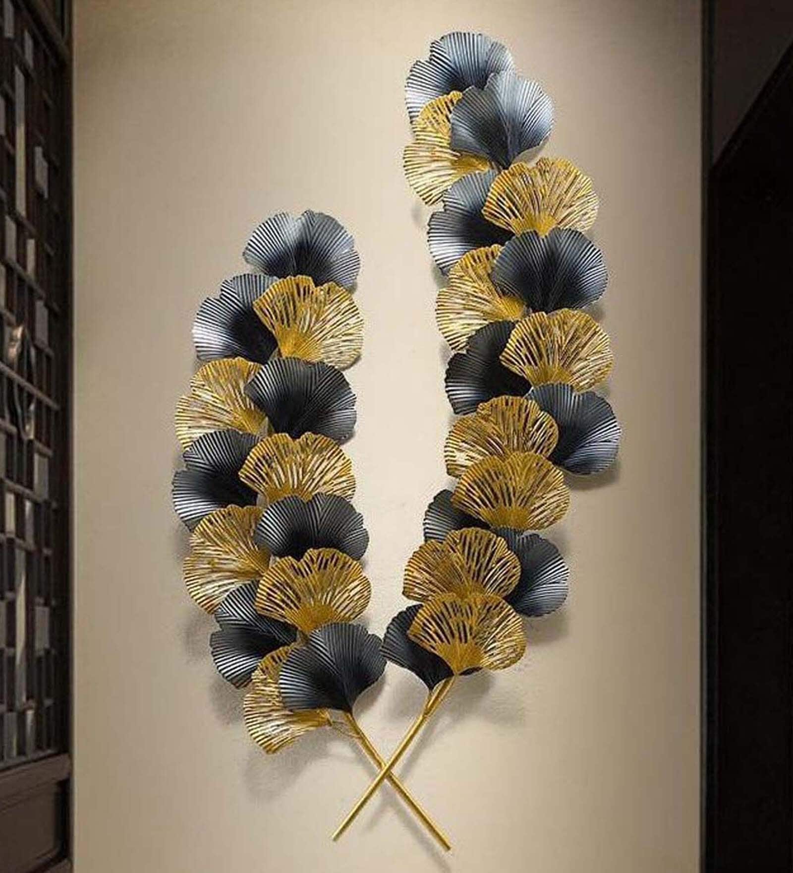 Dual Branches Gold Iron Wall Art