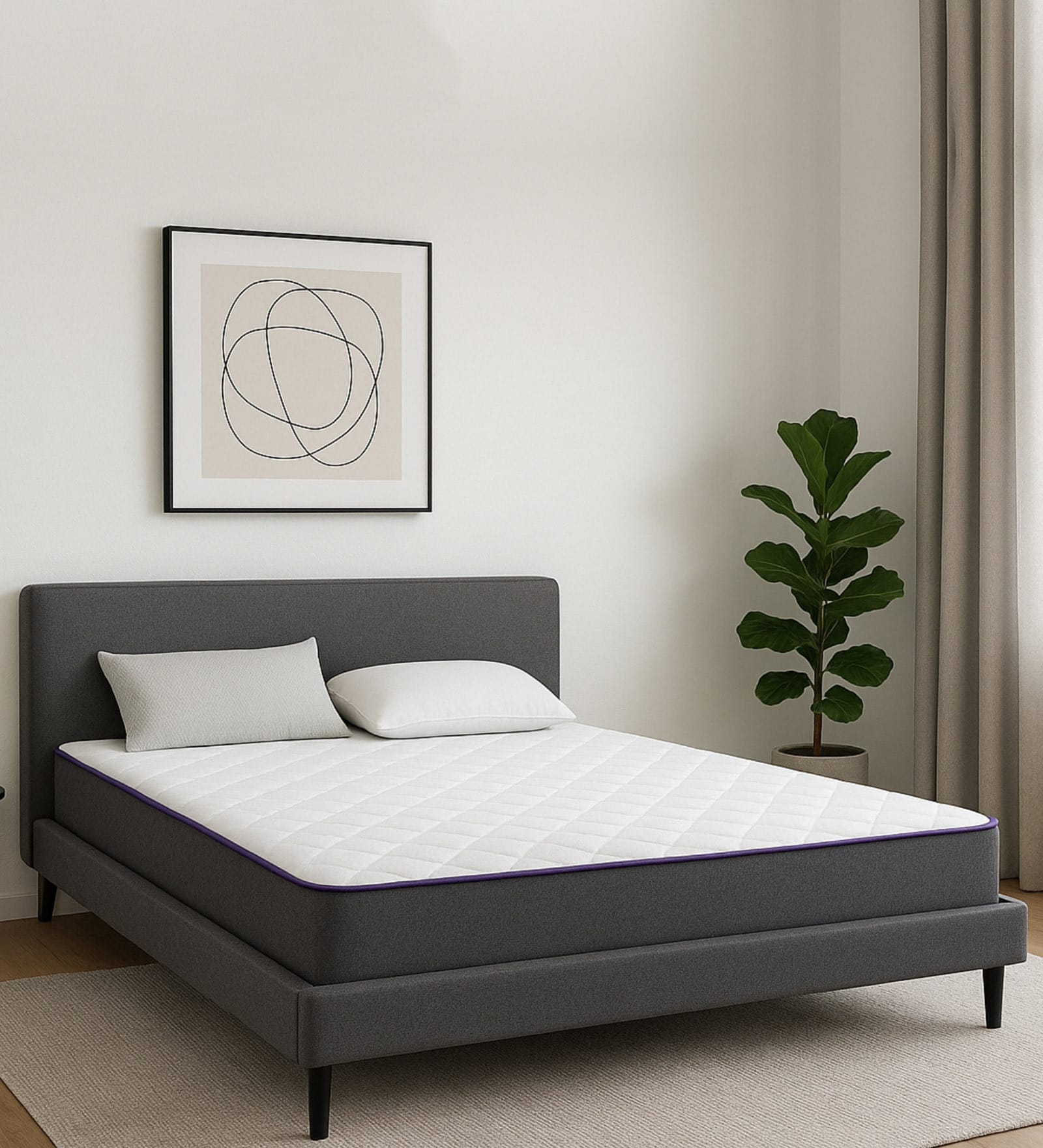 Dual Comfort 5 Inches HR Foam Mattress with Comfort Cubes and Rebotech In Single Size