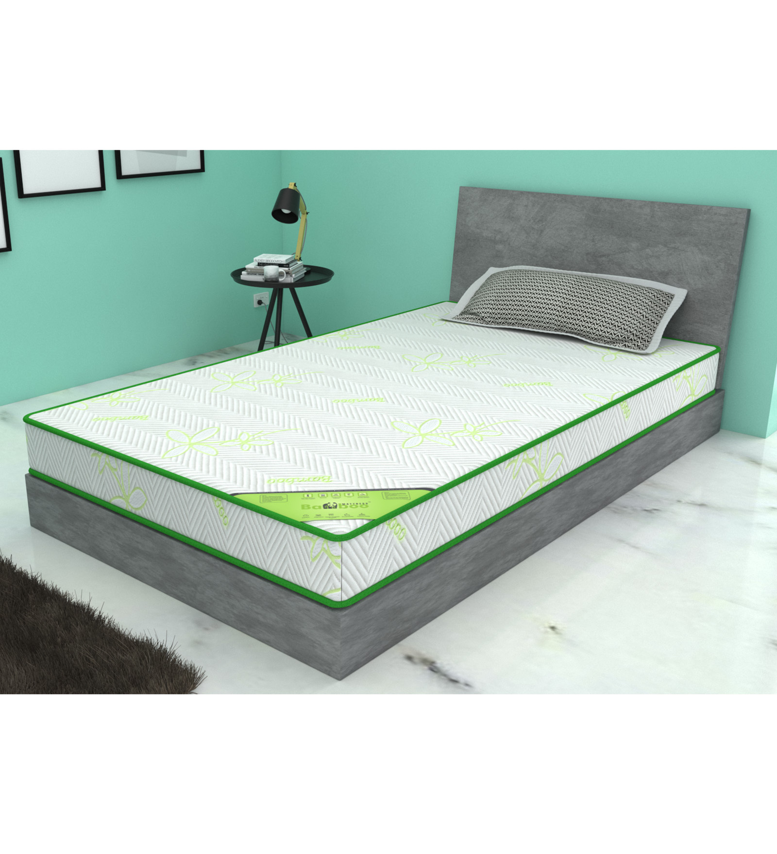 Dual Comfort Aspen Single Bed Mattress With Memory Foam 72 X 42 X 5 Inches