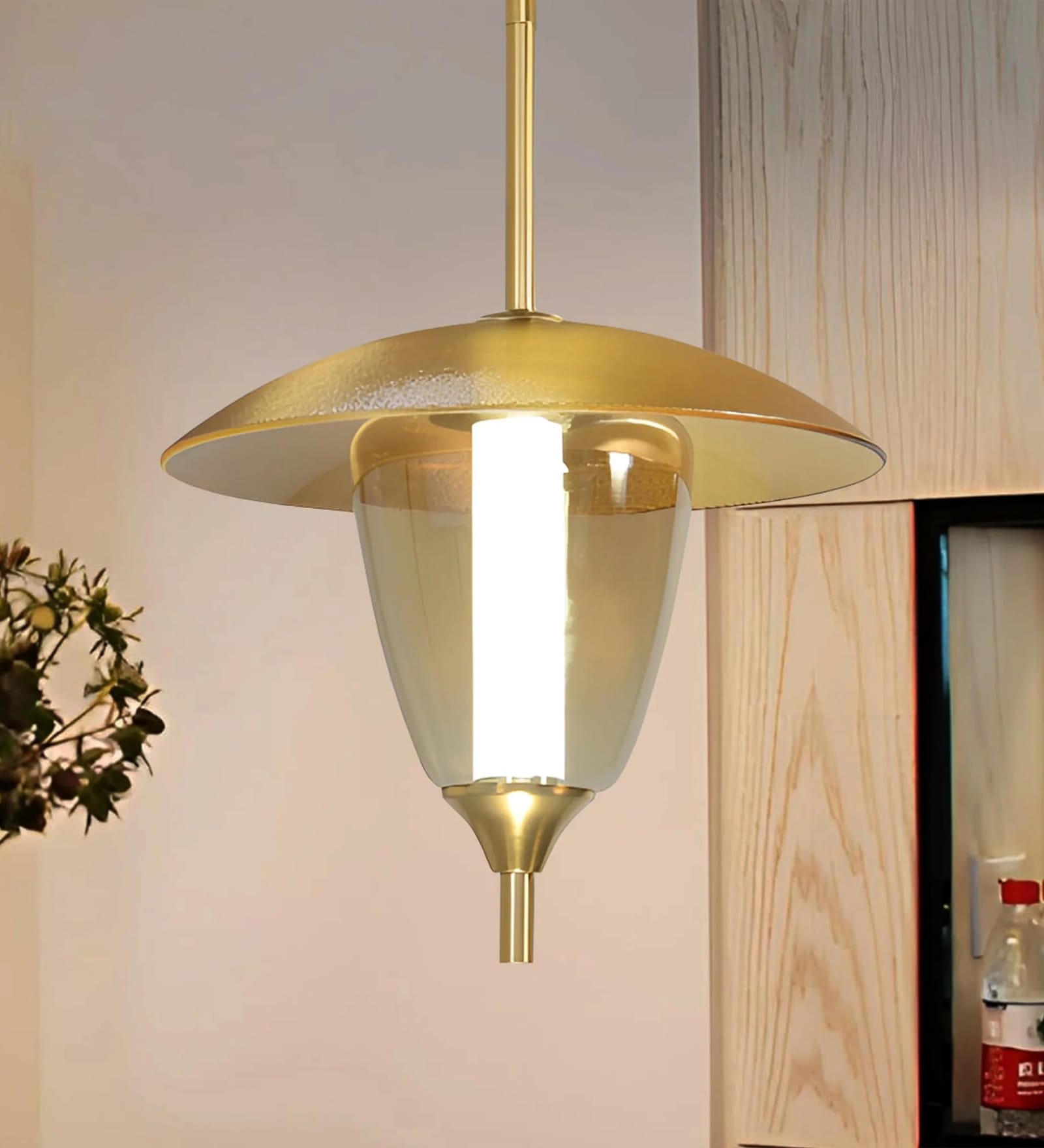 Dual Layered Golden LED Pendant Light