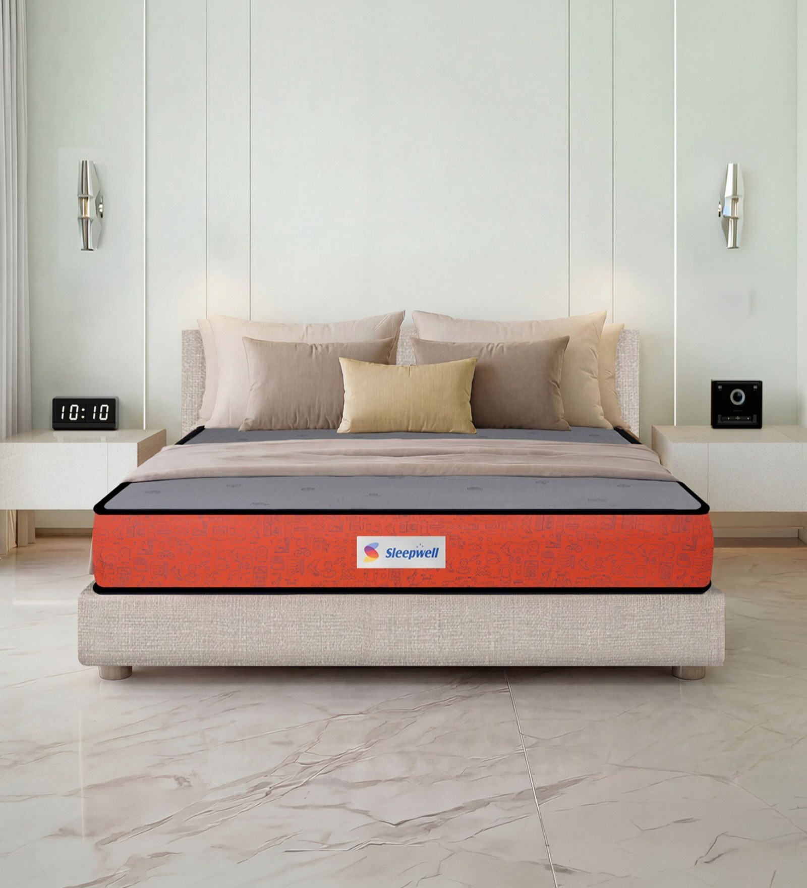 Dual Pro 5 Inches Foam King Size Mattress in Orange Colour