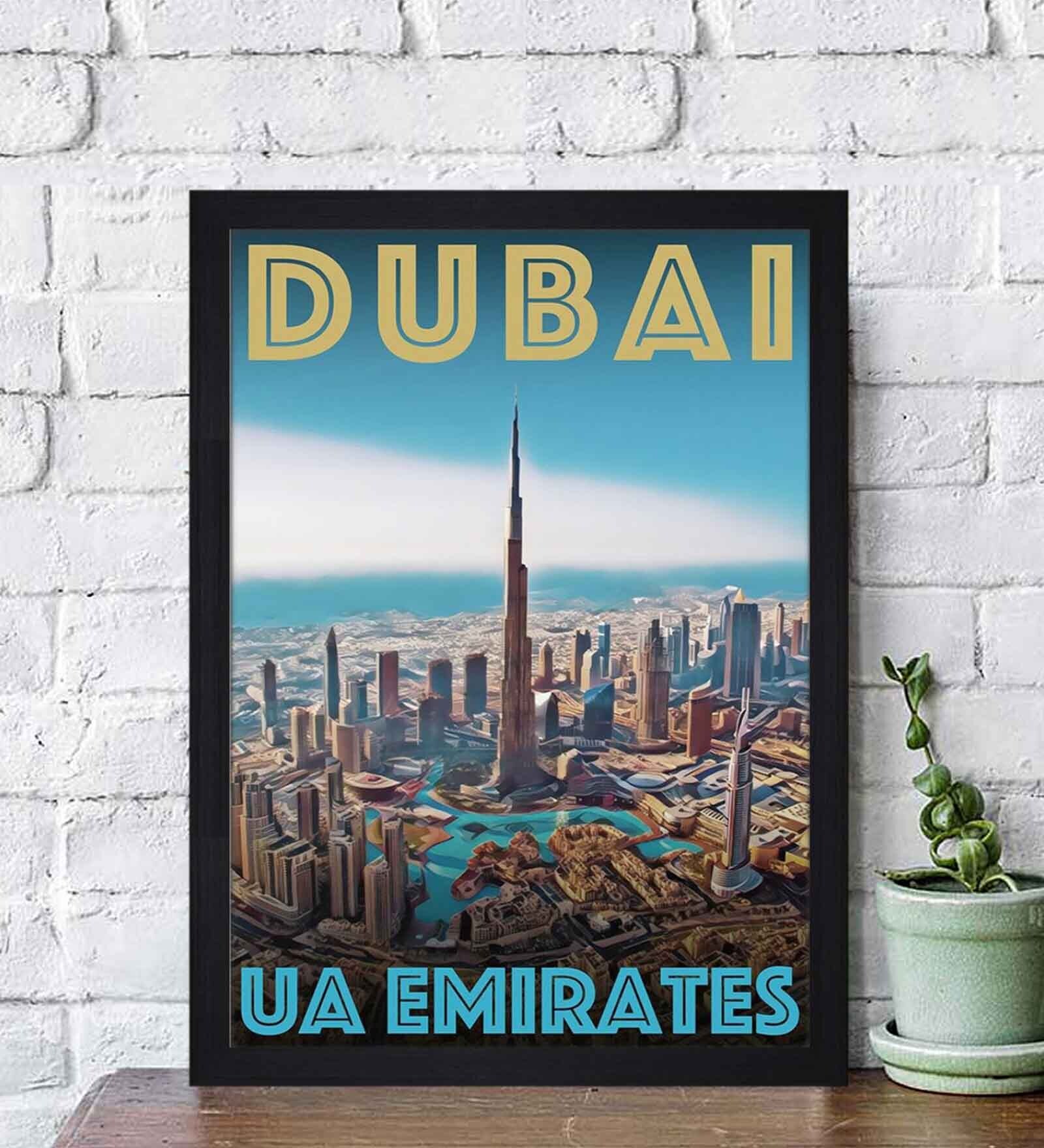 Buy Dubai Ua Emirates Burj Khalifha Texture Paper Framed Art Print by Cheque Decor at 34 OFF by