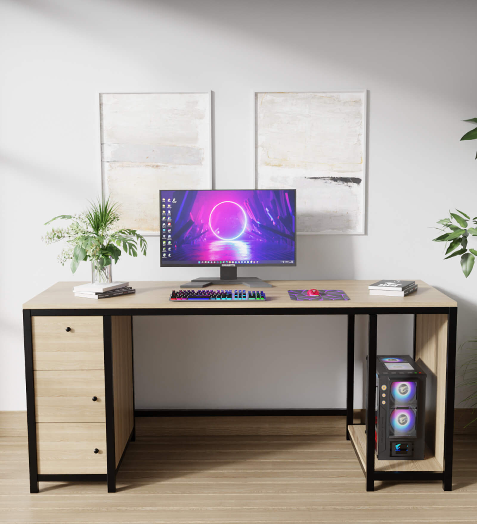 Buy Dublin Workstation In Beige Finish at 100% OFF by Riyan Luxiwood ...