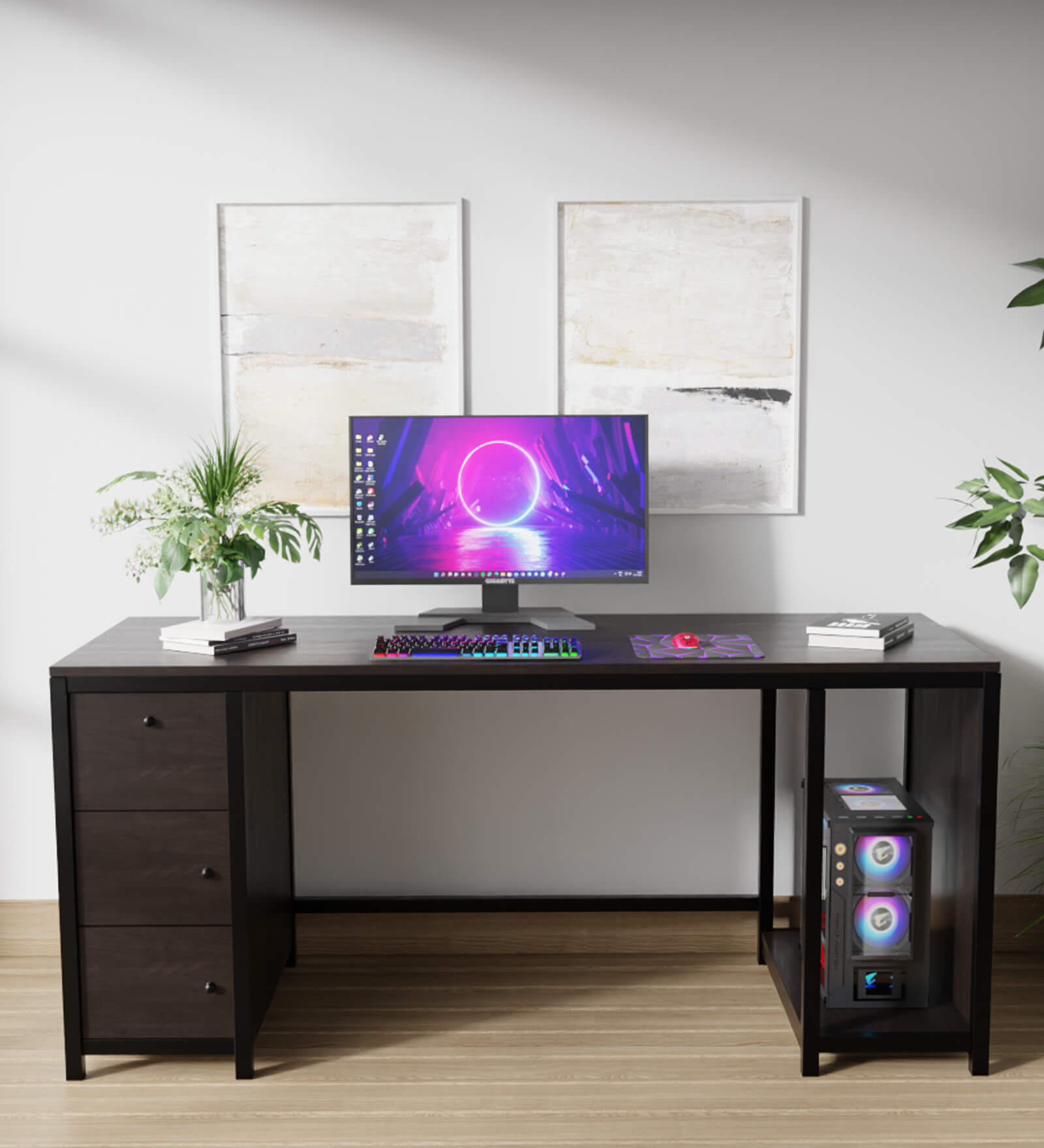 Buy Dublin Workstation In Brown Finish at 100% OFF by Riyan Luxiwood ...