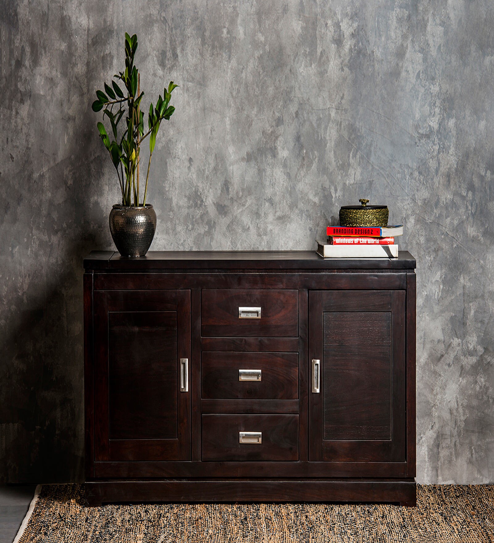 Buy Dublin Solid Wood In Walnut Finish By Inliving Online