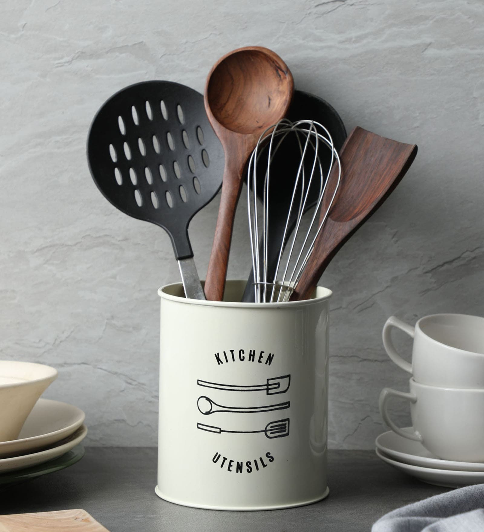 Ivory Stainless Steel  1 Pcs Cutlery holder