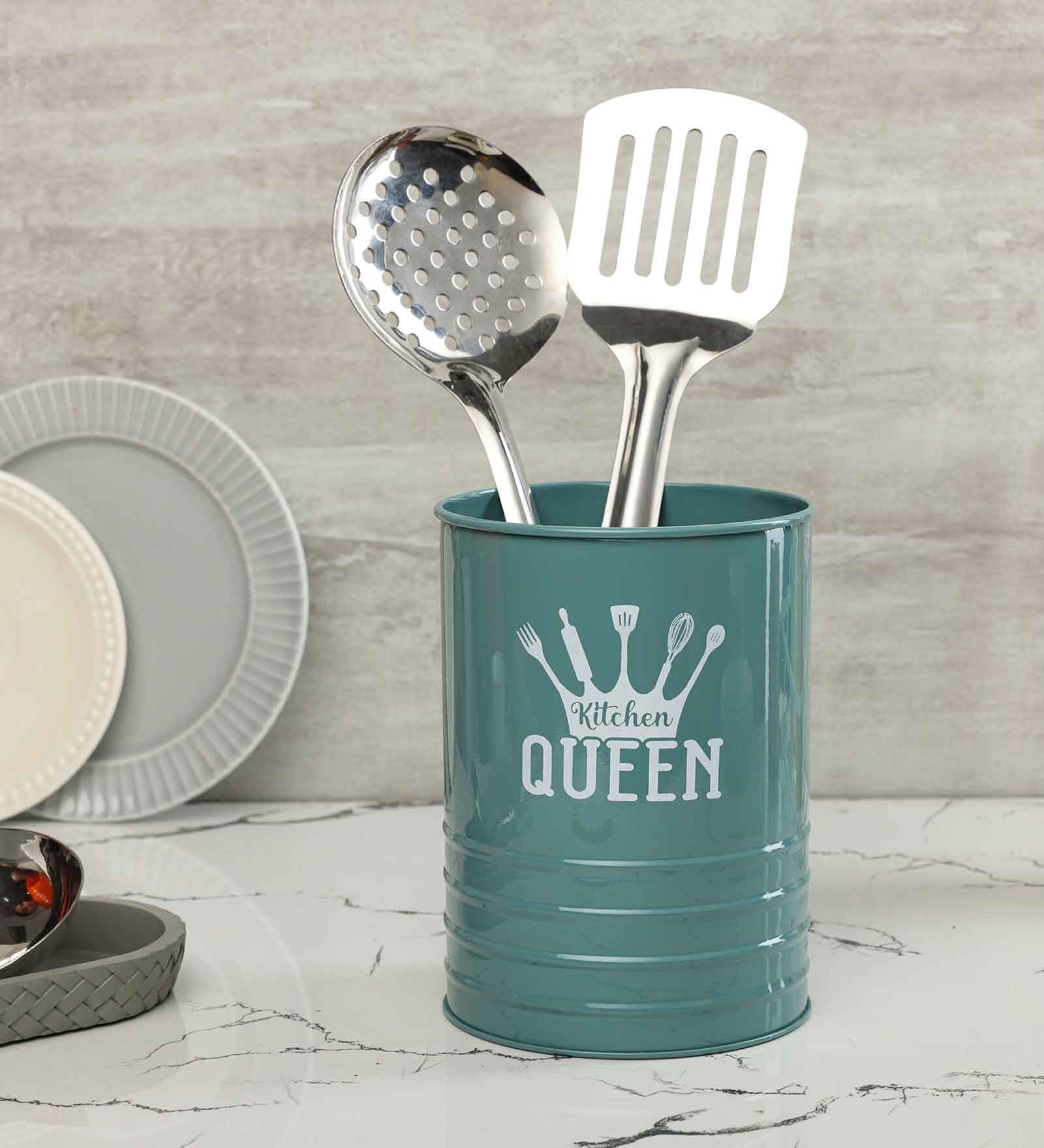 Moss-Green Metal  1 Pcs Cutlery holder