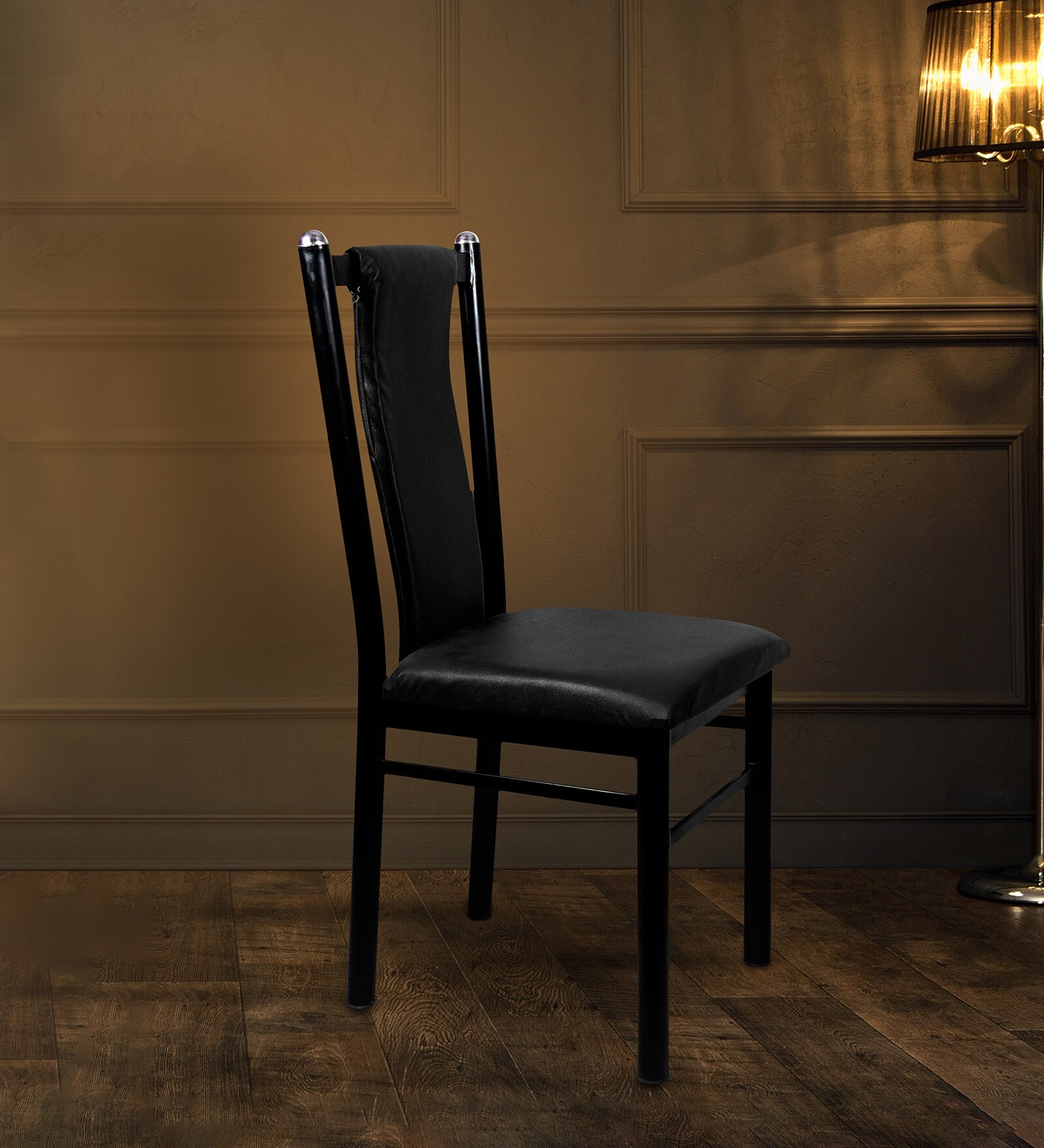 Duke Metal Dining Chair In Black Colour