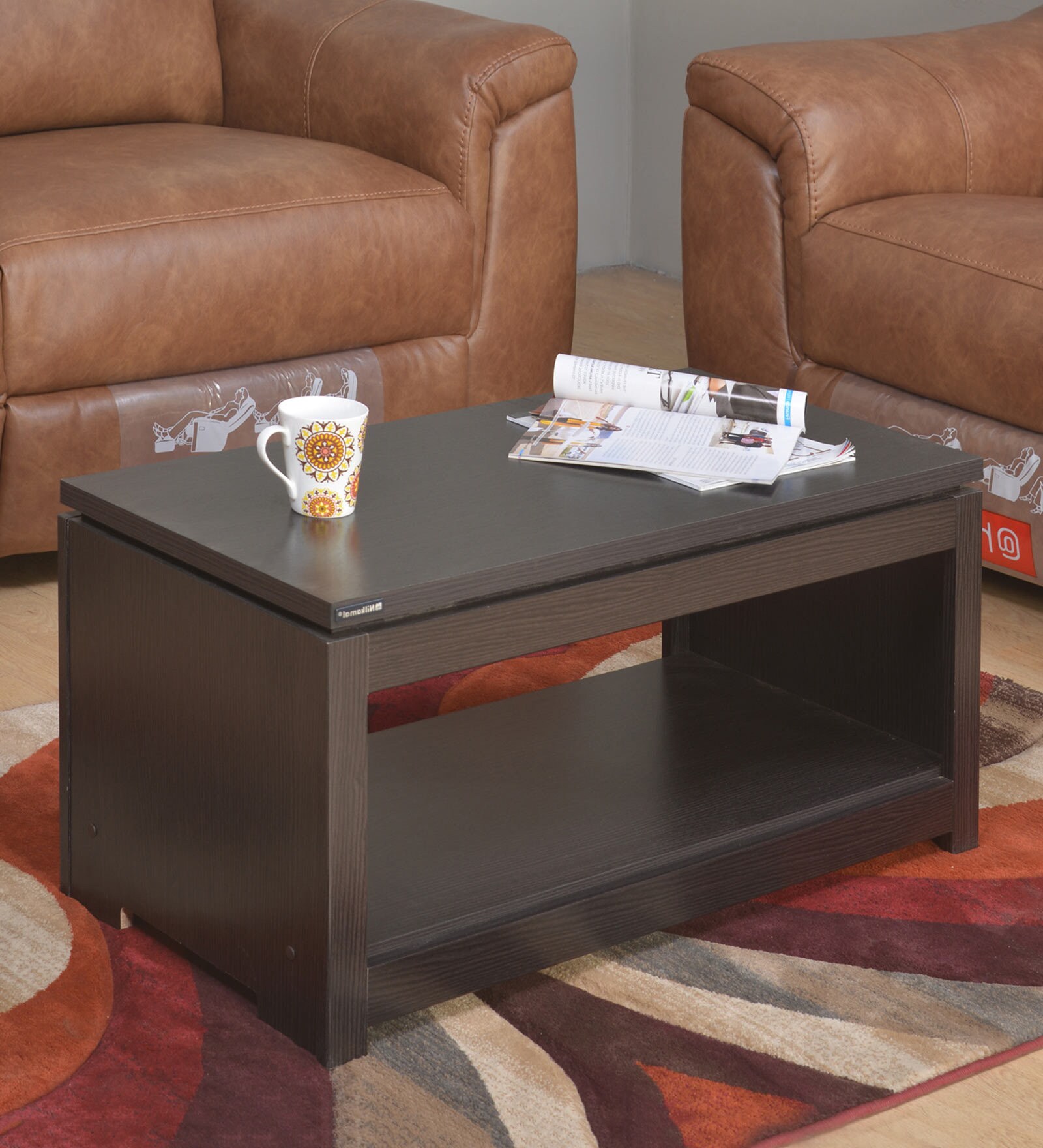 Buy Dune Coffee Table in Wenge Colour by Nilkamal Online Contemporary