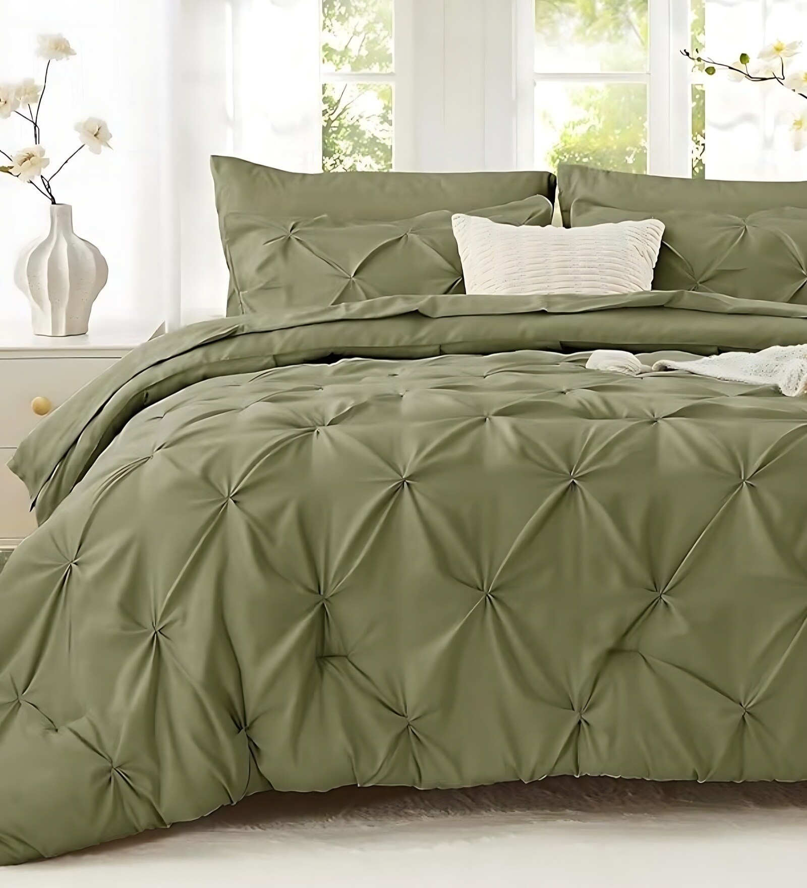 Dune Pin Tuck Winter Comforter And Pillow Shams