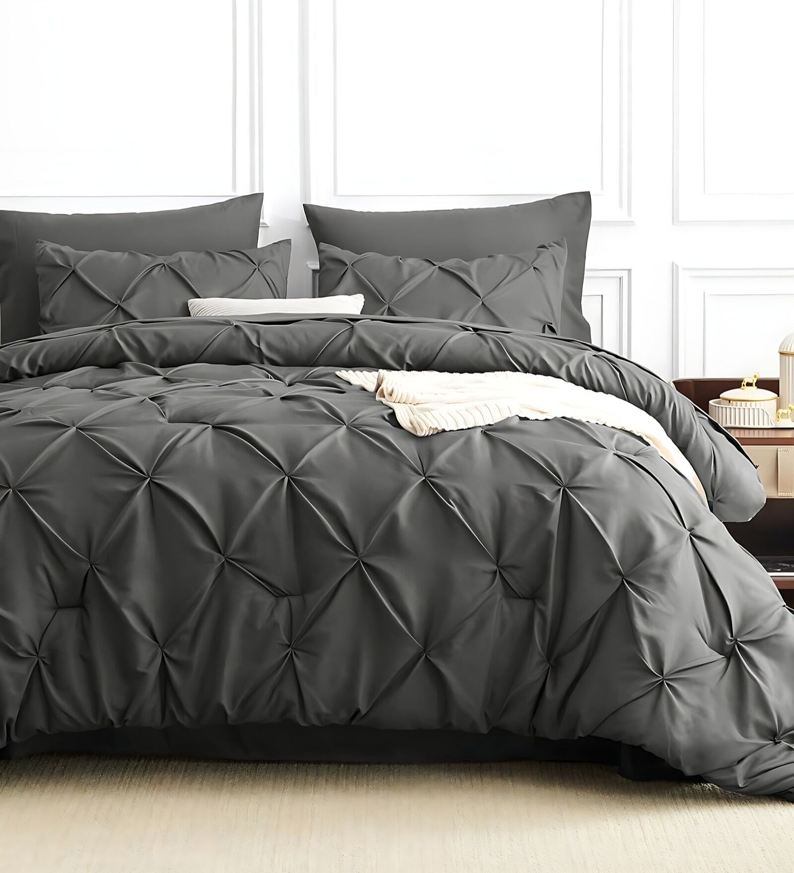 Dune Pin Tuck Winter Comforter And Pillow Shams