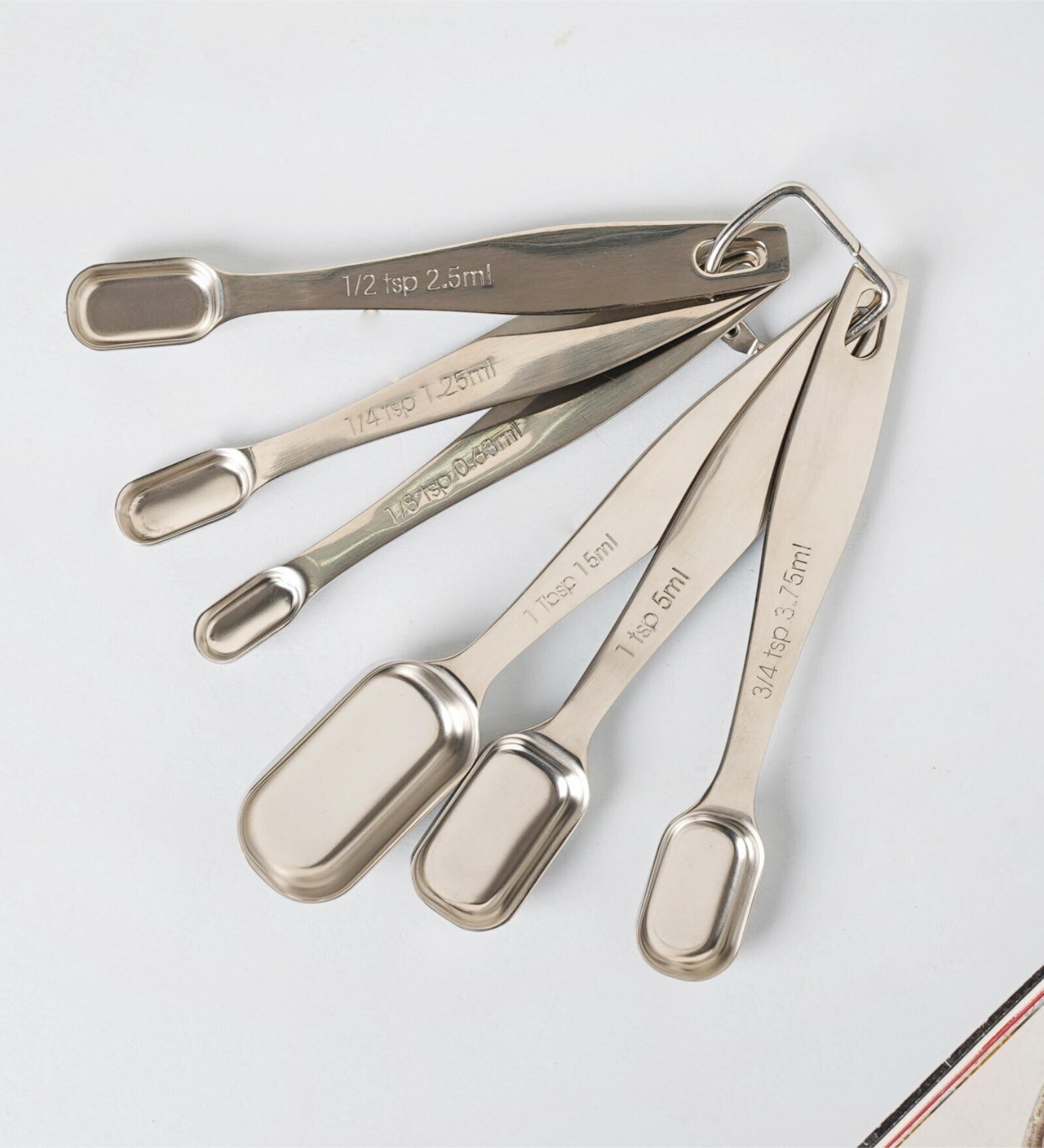 Durable Silver Metal (Set of 6) Measuring Spoon