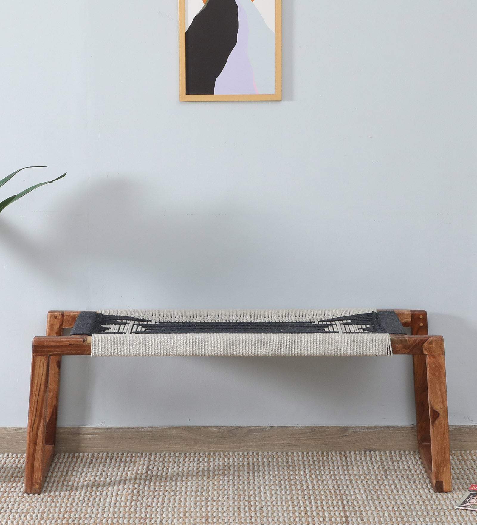 Durante Sheesham Wood 2 Seater Bench In Natural Finish