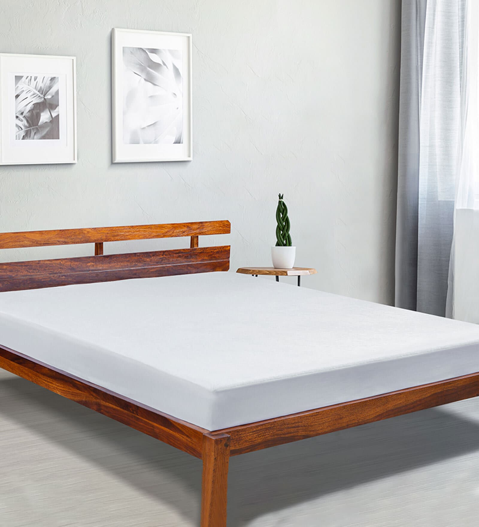 Duro Safe (78x48) Cotton Anti-Viral & Waterproof Queen Size Mattress Protector