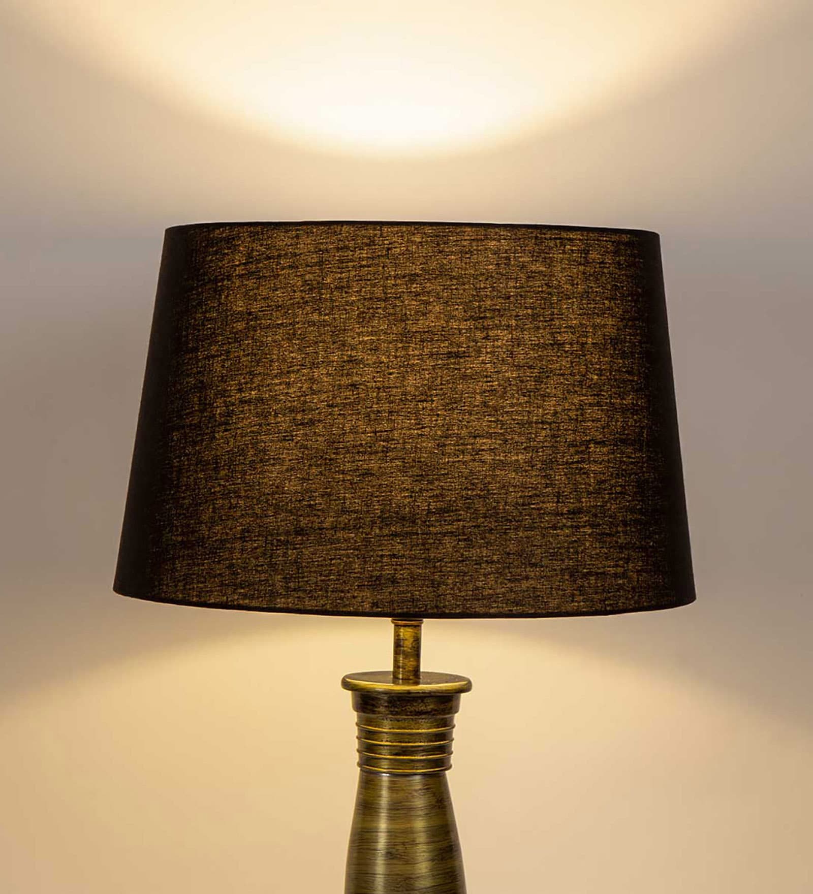 Dusk Black Cotton Drum Lampshade