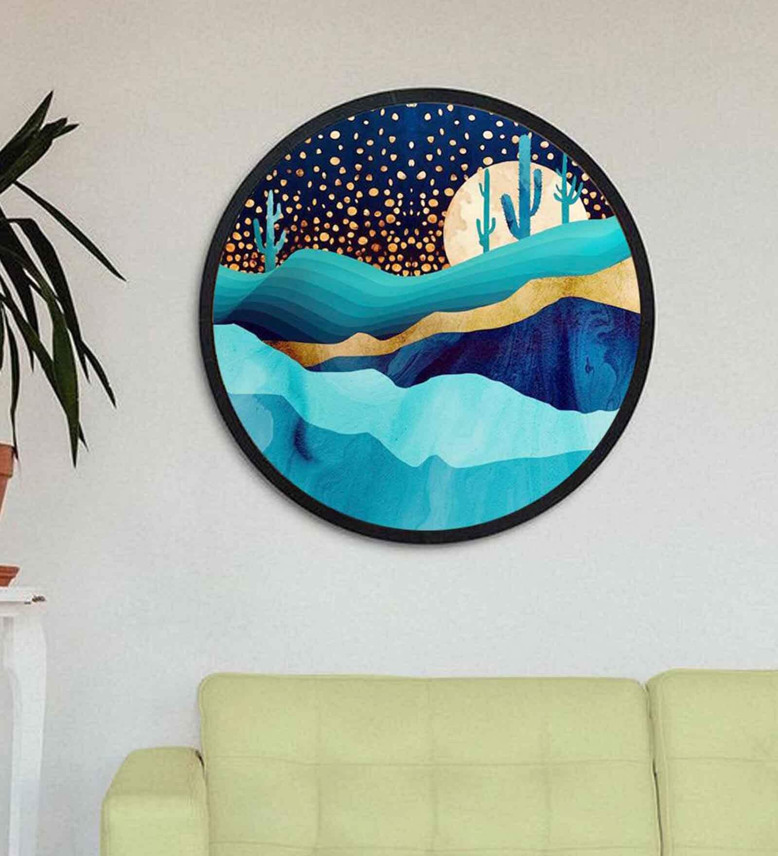 Dusk to Dawn Canvas Art Prints In Blue