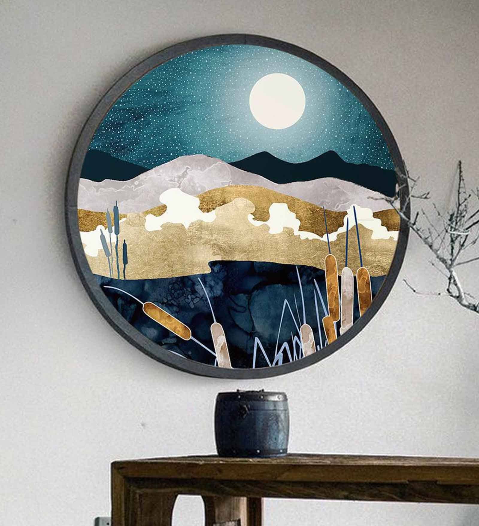 Dusk Purple Canvas Framed Wall Plates