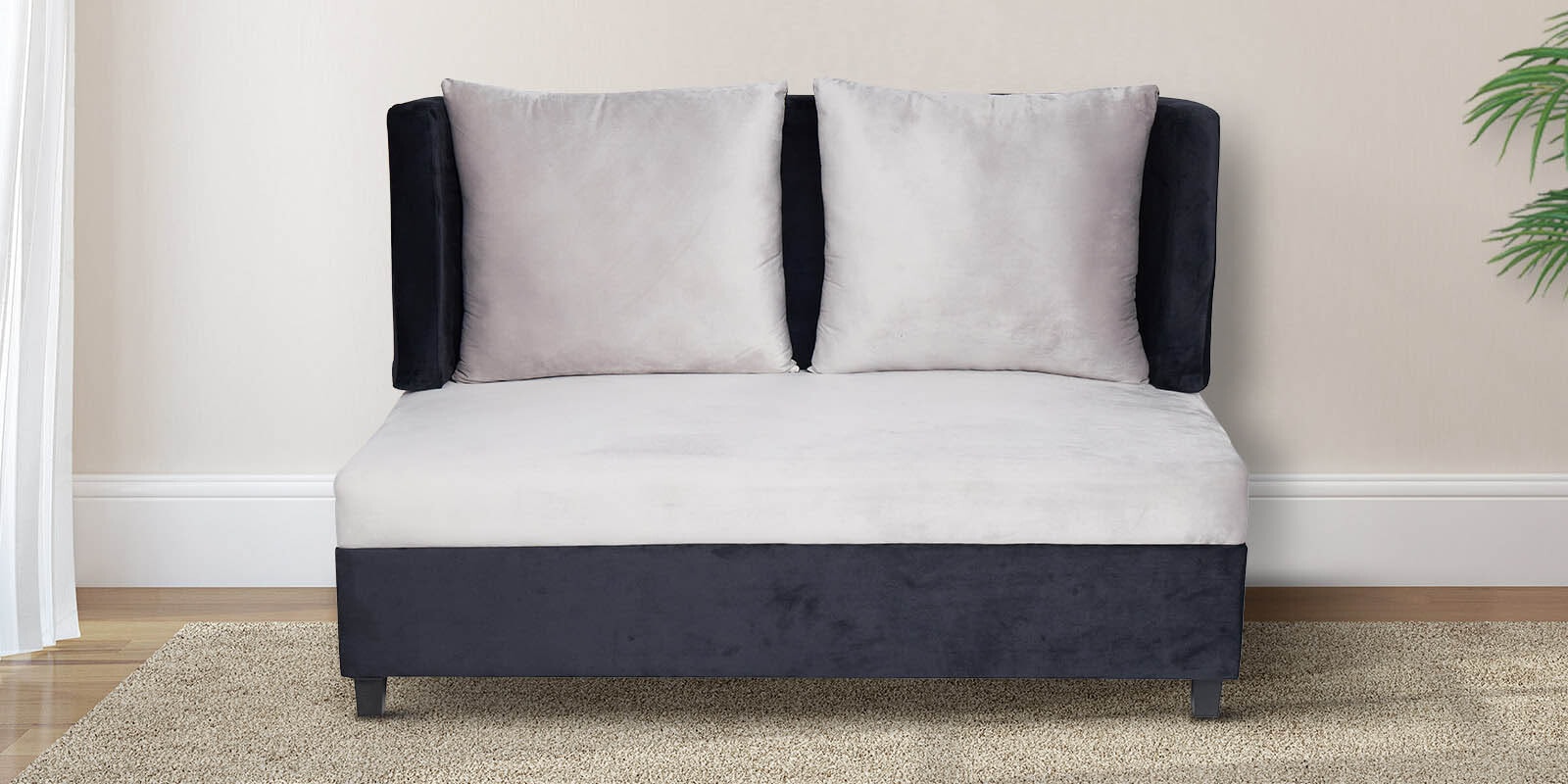 Buy Dublin Fabric 2 Seater Sofa in Light Grey Colour at 24 OFF by Fine Group Pepperfry