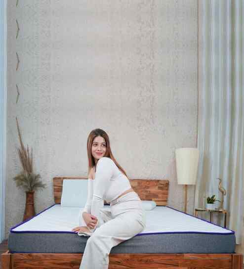 Dual Comfort 10 Inches HR Foam Mattress with Comfort Cubes and Rebotech In Single Size