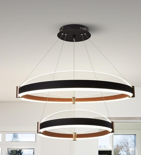 Duoring 50W | 60 Cm | Google & Alexa | Height Adjustable | 3 Light Mode | Modern LED Ceiling Chandelier for Living Room, Dining, Bedroom, Hall, Kitchen, Office,Luxury Decorative Lighting