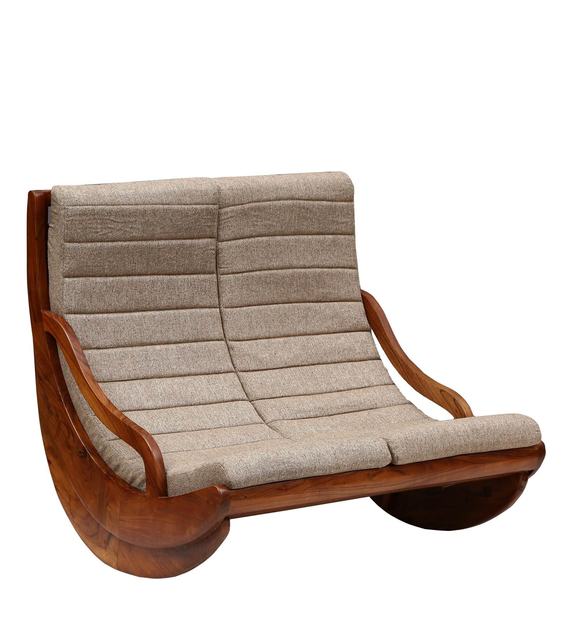 Buy Duos 2 Seater Rocking Chair in Honey Oak Finish Woodsworth By