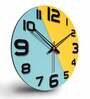 Dual   Wood Wall Clock In Yellow