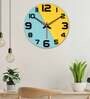 Dual   Wood Wall Clock In Yellow
