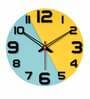 Dual   Wood Wall Clock In Yellow