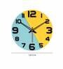 Dual   Wood Wall Clock In Yellow