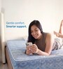 Dual 4 Inches Foam Queen Size Mattress in Blue Colour