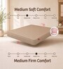 Dual 4 Inches PU Foam Single Size Mattress in Beige Colour