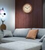 Brown Plastic Dual Chimes Modern Wall Clock