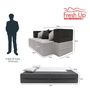 Dual 14 Inch PU Foam (72x44) In Black & White Colour Queen Size Sofa Cum Foldable Mattress