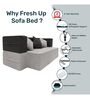 Dual 14 Inch PU Foam (72x44) In Black & White Colour Queen Size Sofa Cum Foldable Mattress