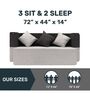 Dual 14 Inch PU Foam (72x44) In Black & White Colour Queen Size Sofa Cum Foldable Mattress