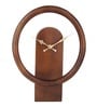 Dual Essence Brown Wood Table Clock
