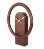 Dual Essence Brown Wood Table Clock